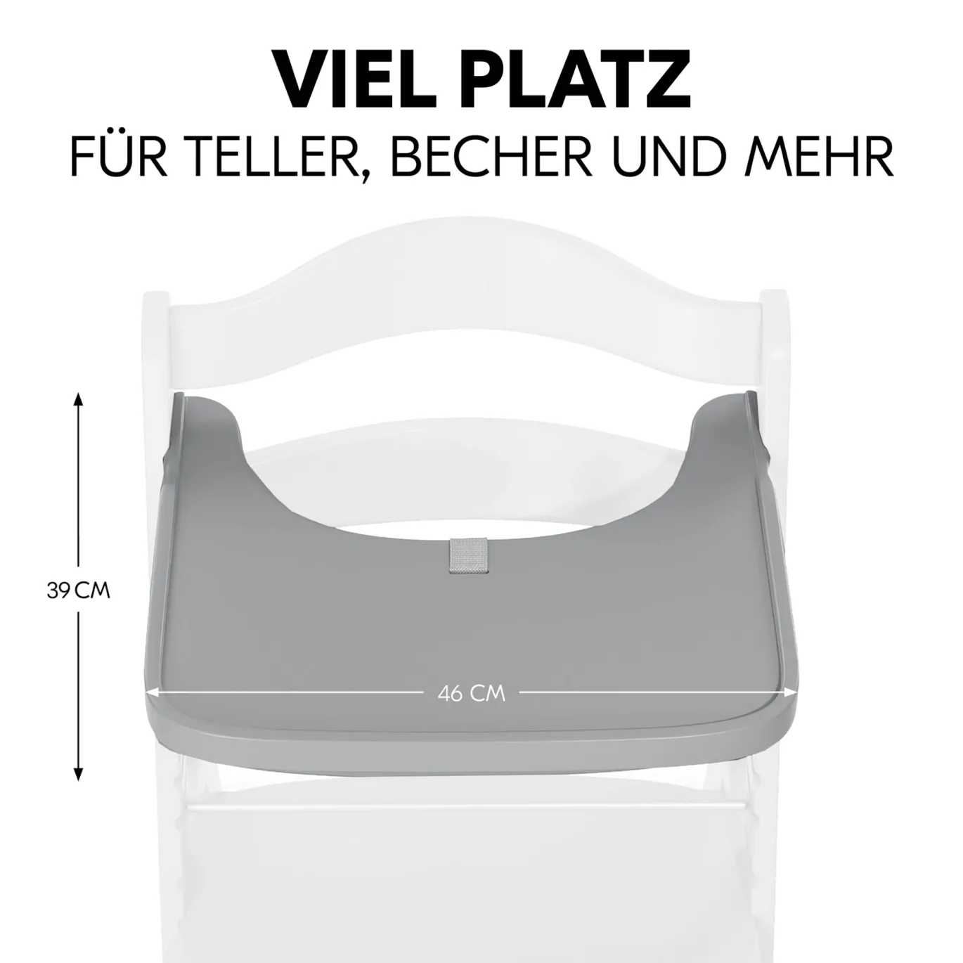 Alpha Wooden Tray Grey