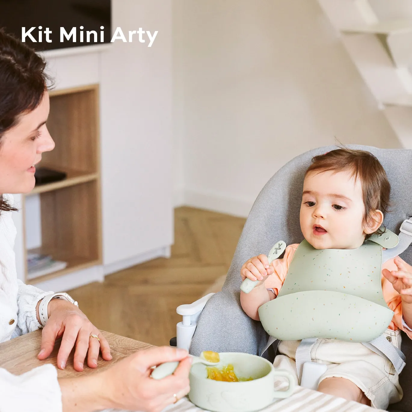 Baby First Meal Silikon Geschirr Set Mini Arty