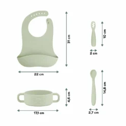 Baby First Meal Silikon Geschirr Set Mini Arty