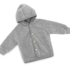 Baby Kapuzenjacke Hellgrau
