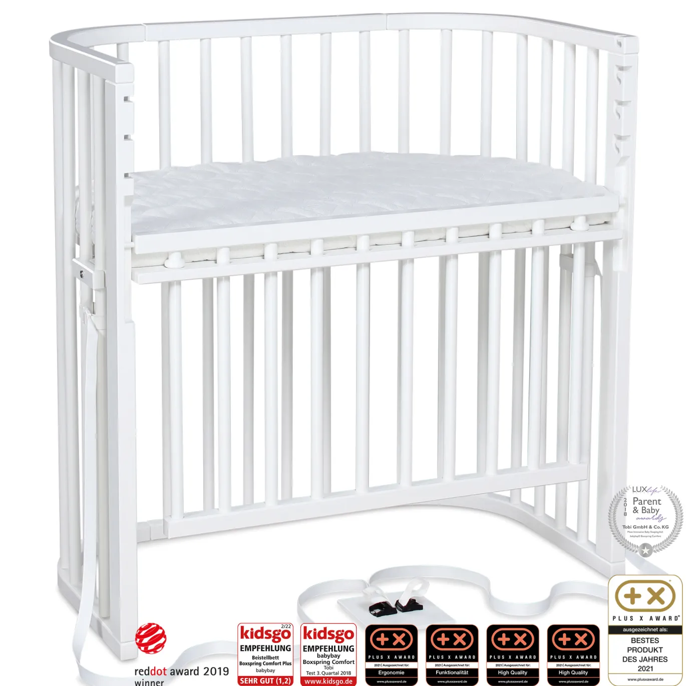Babybay Boxspring Comfort Plus weiß lackiert