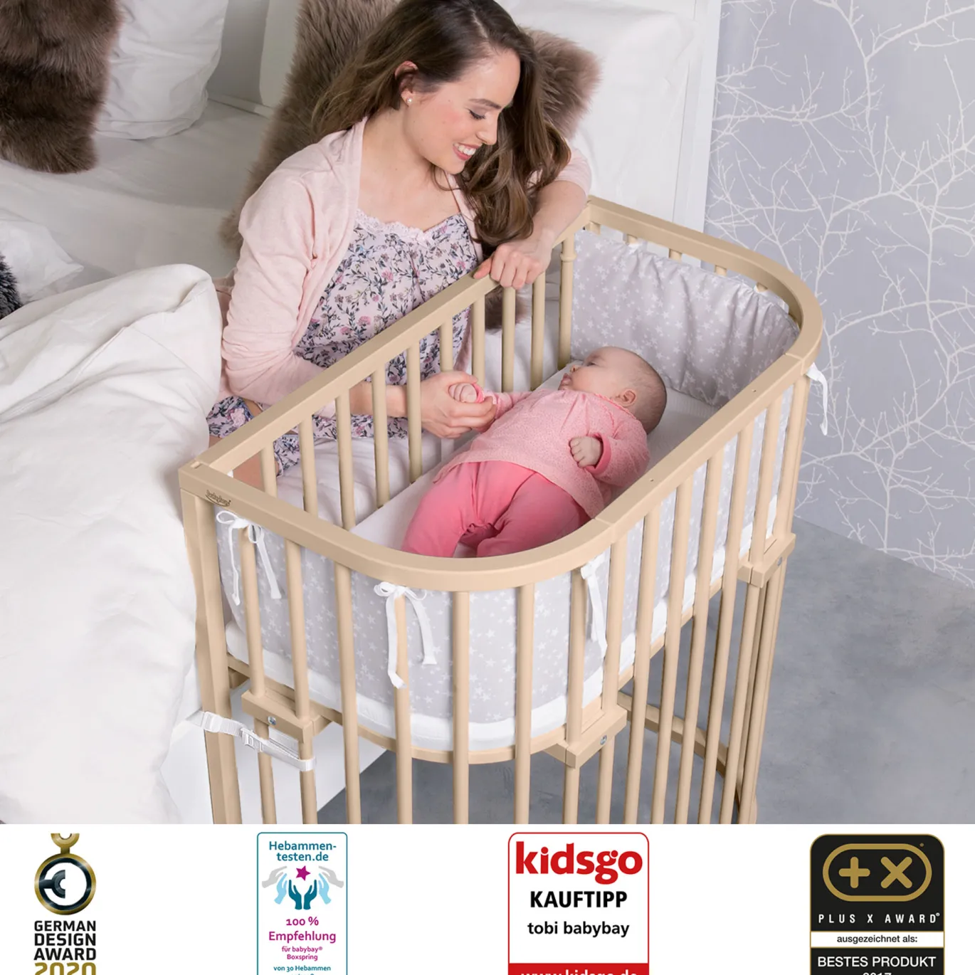 babybay Boxspring Comfort Plus beige lackiert