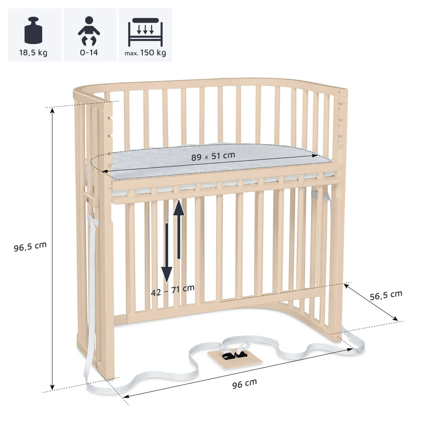 babybay Boxspring Comfort Plus beige lackiert