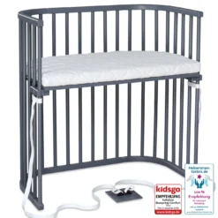 babybay Boxspring schiefergrau lackiert