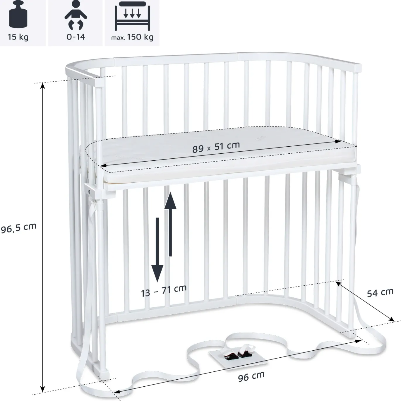 babybay Boxspring weiß lackiert