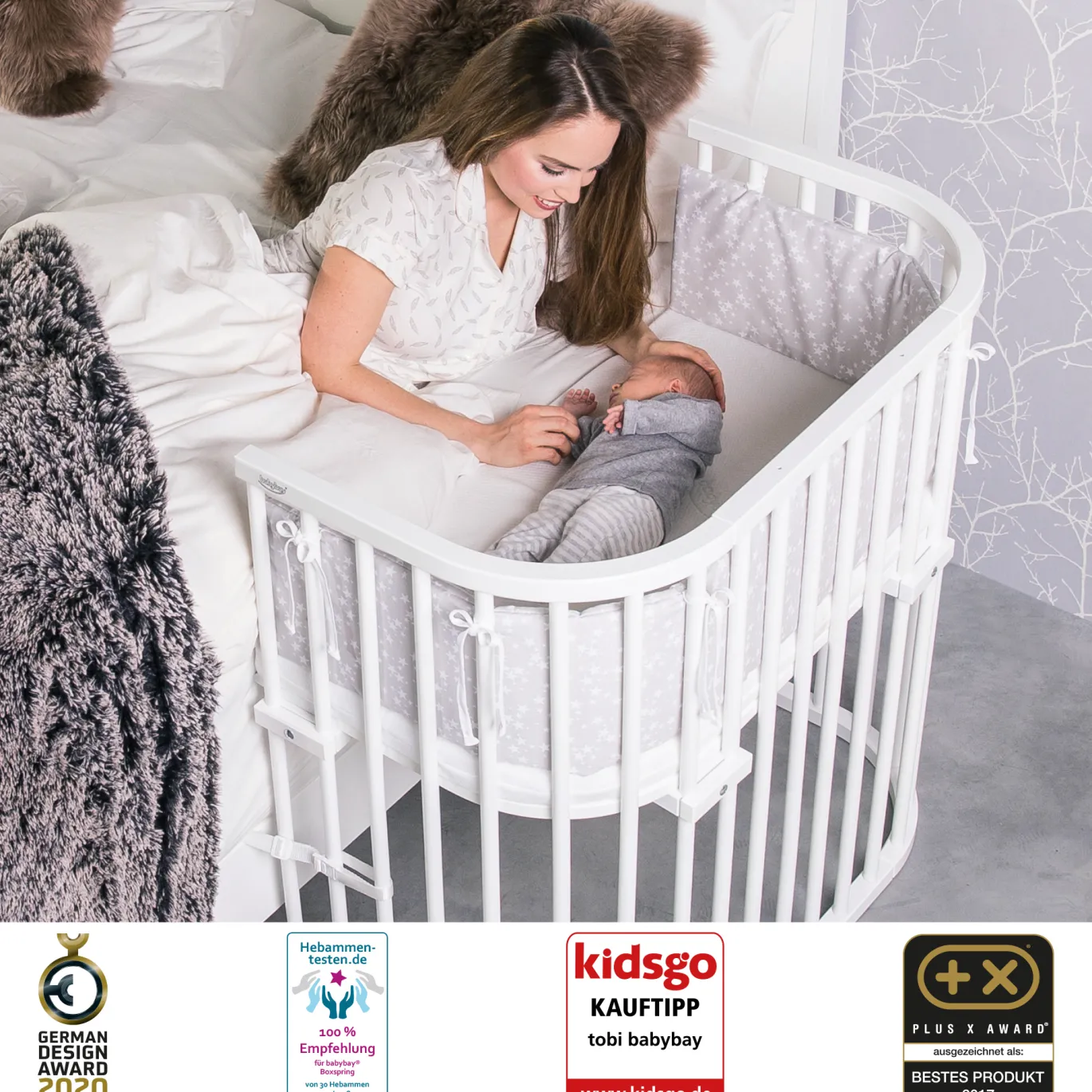 babybay Boxspring weiß lackiert