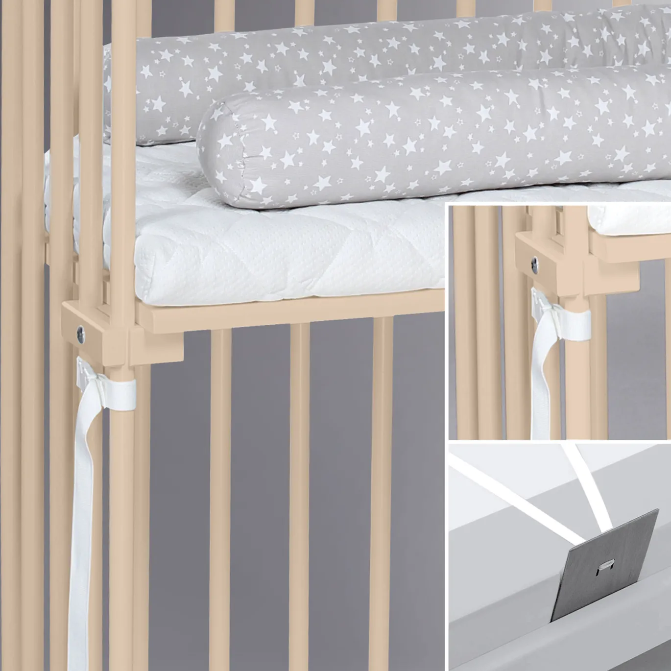 babybay Boxspring XXL beige lackiert