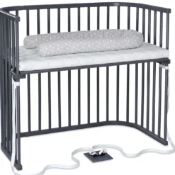 babybay Boxspring XXL schiefergrau lackiert