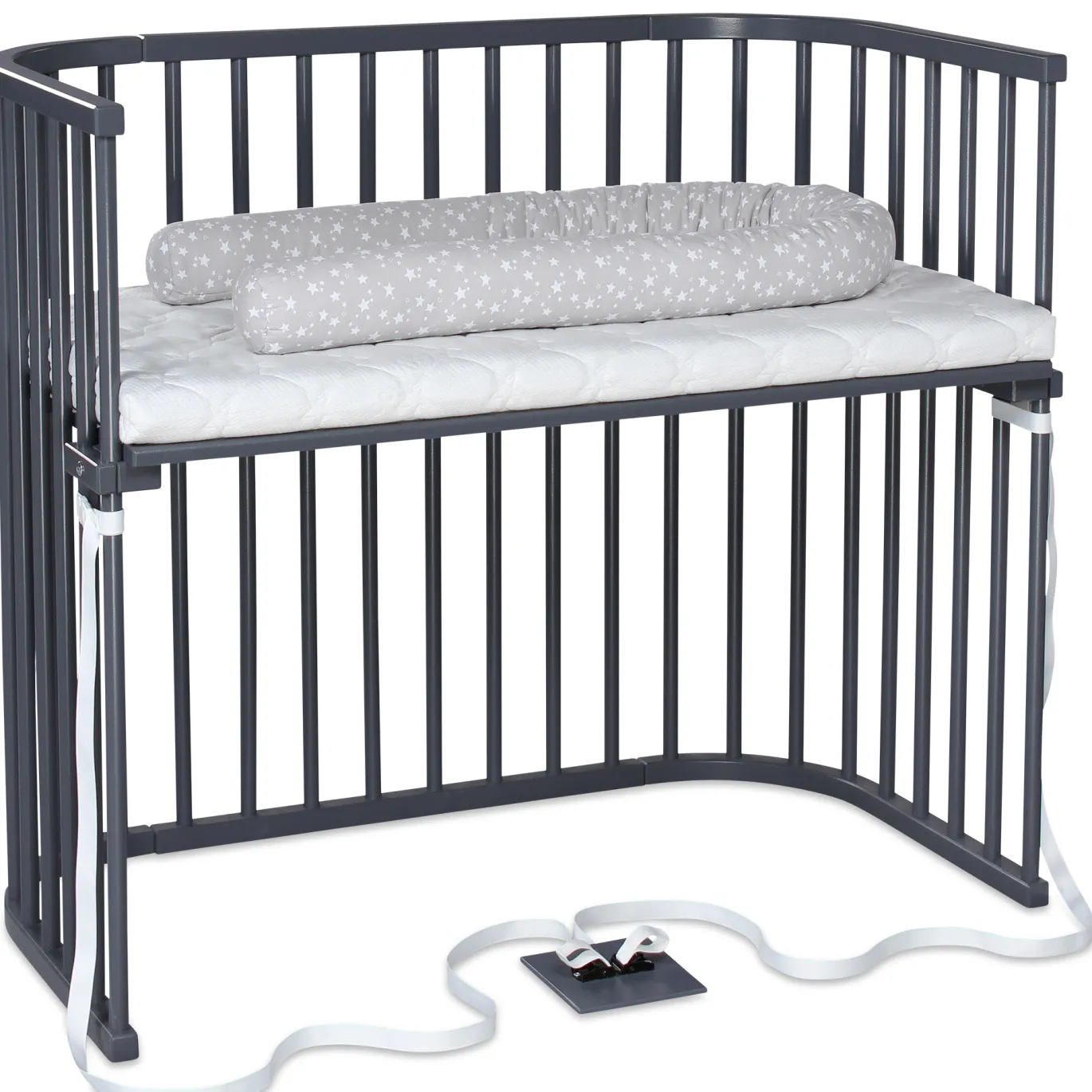 babybay Boxspring XXL schiefergrau lackiert
