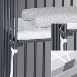 babybay Boxspring XXL schiefergrau lackiert