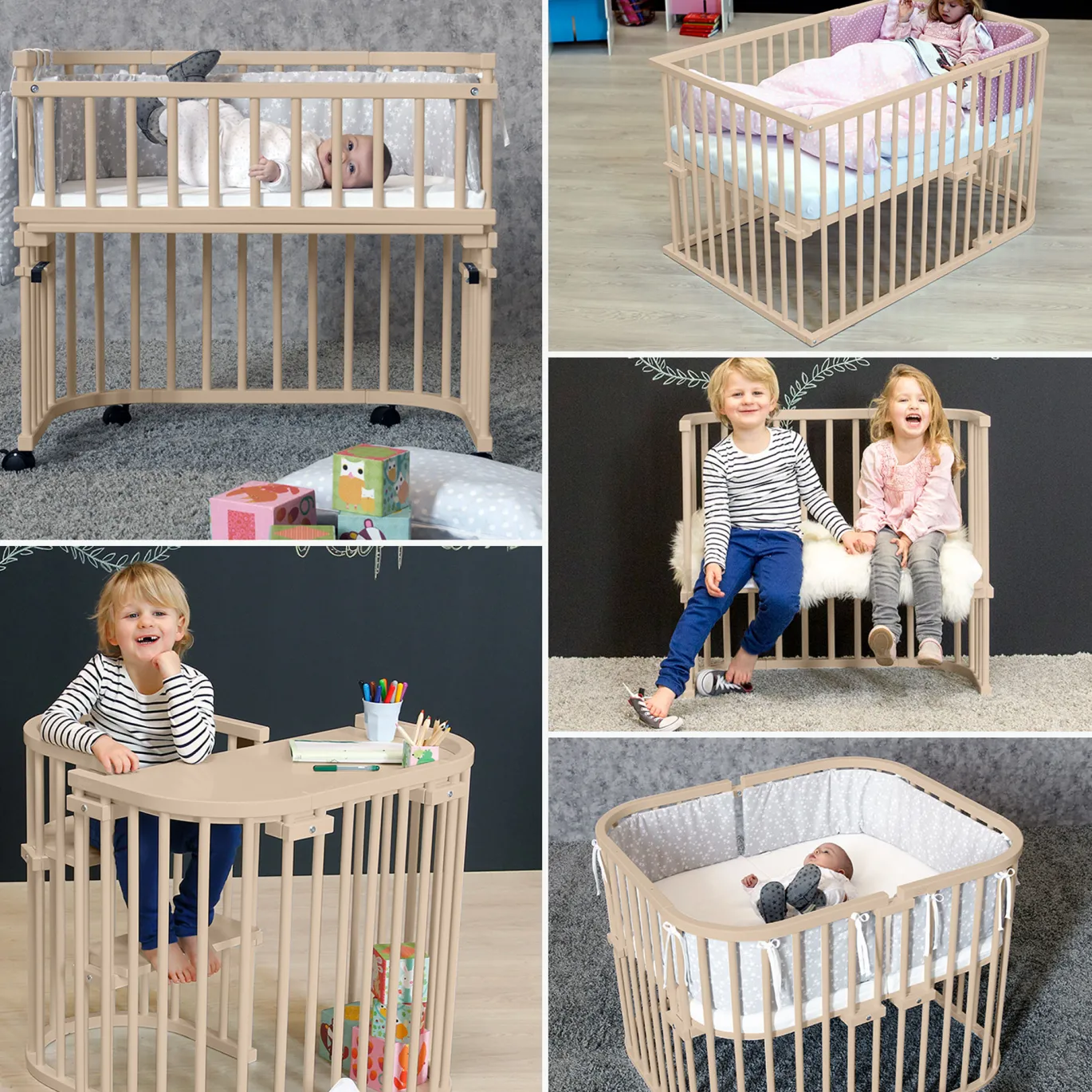 babybay Maxi beige lackiert