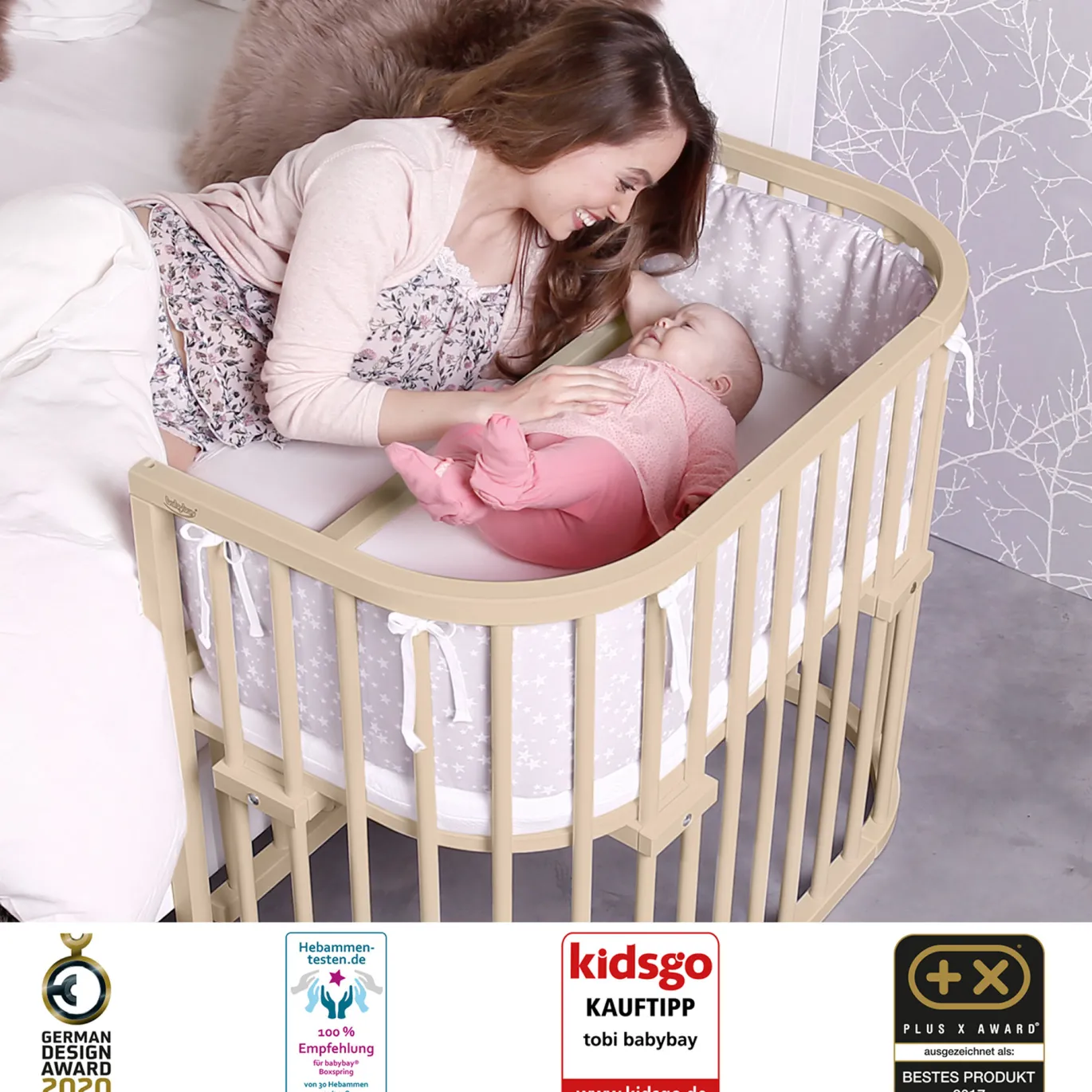babybay Maxi Comfort Plus beige lackiert