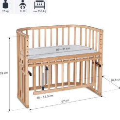 Babybay Maxi Comfort Plus natur lackiert
