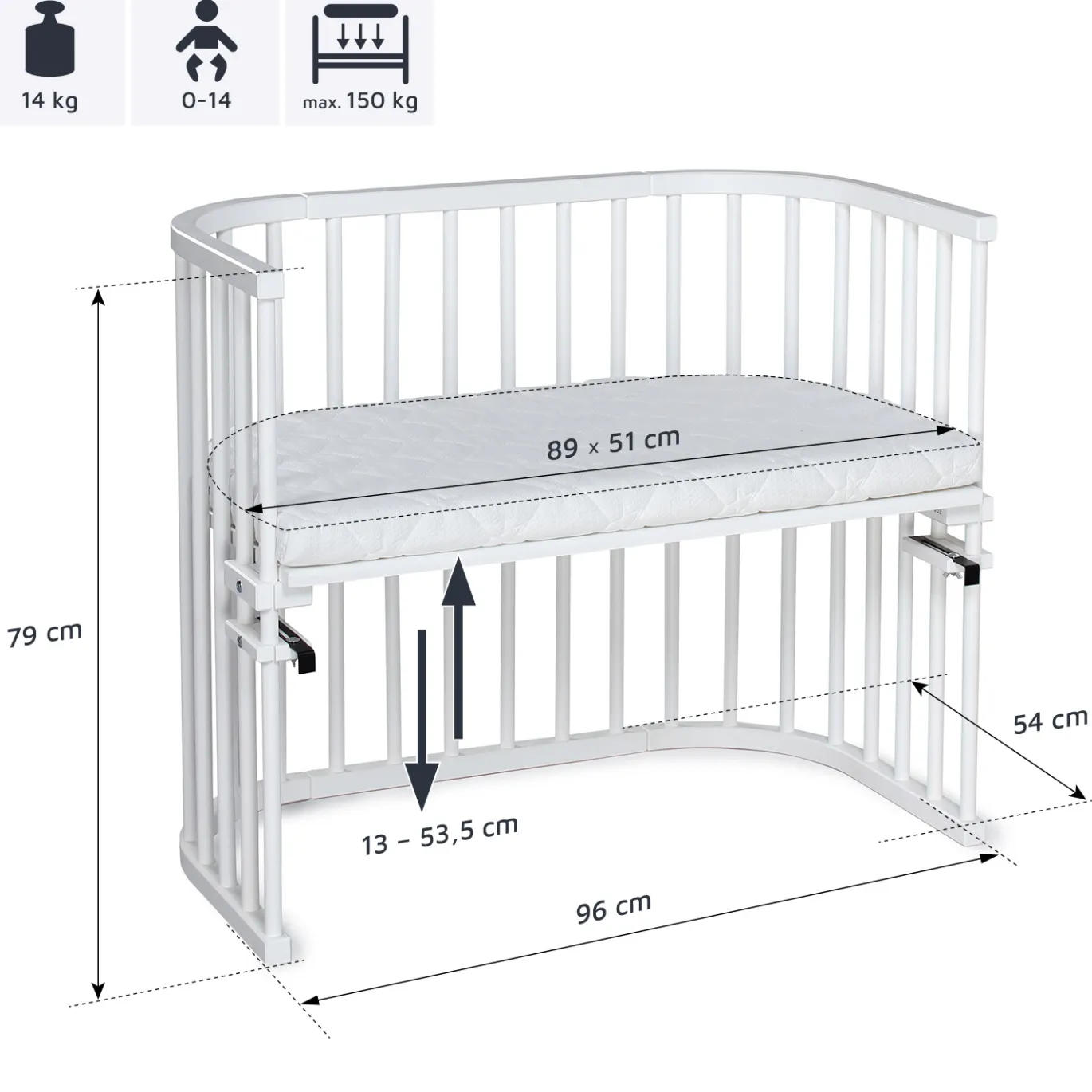 babybay Maxi weiß lackiert