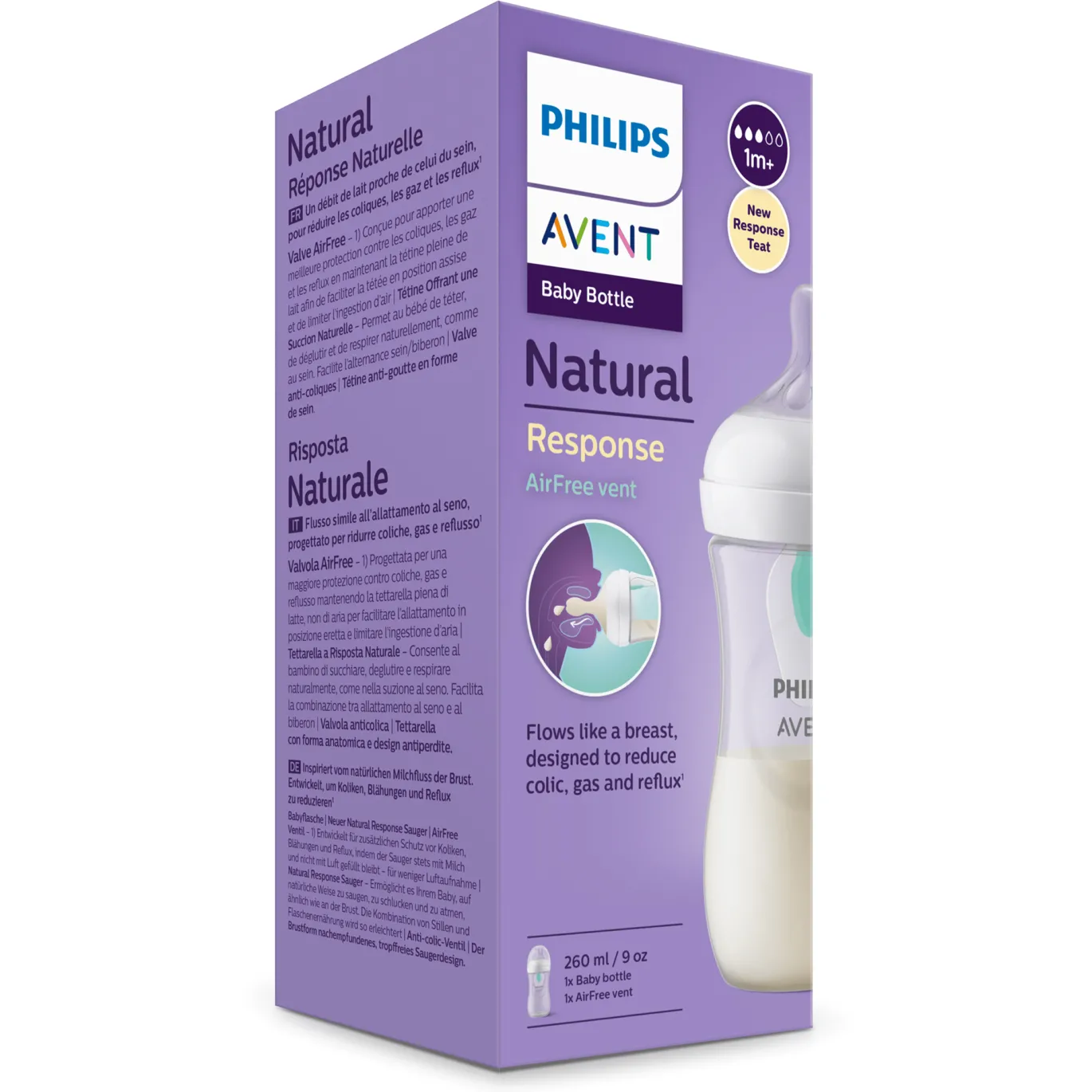Babyflasche Natural Response AirFree Gr.3 260ml SCY673/01