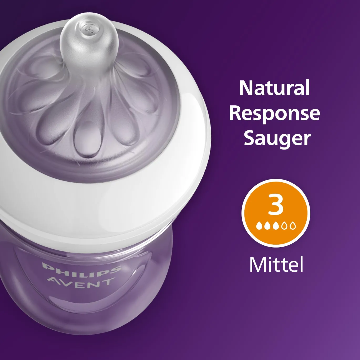 Babyflaschen Natural Response Gr.3 260ml SCY903/02