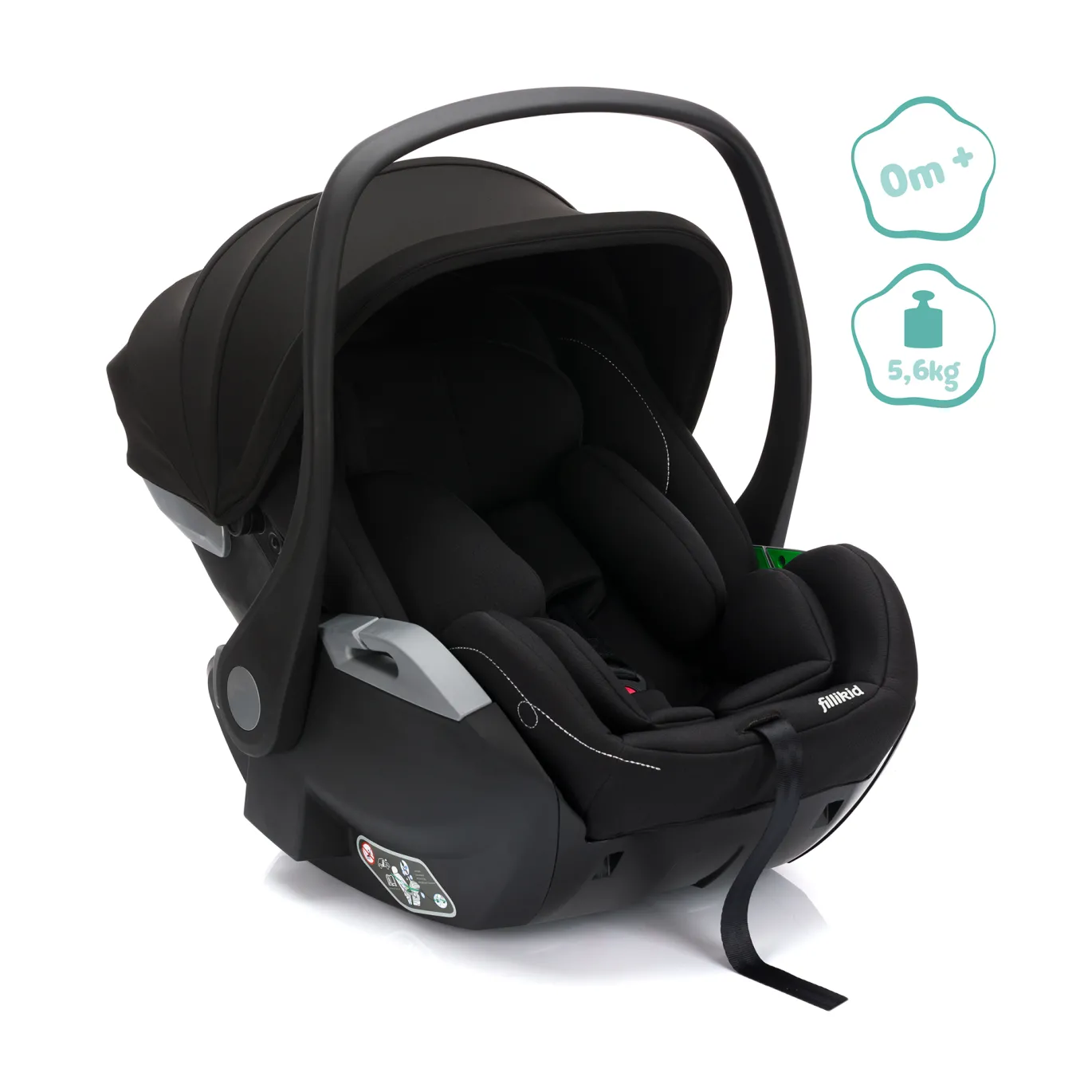 Babyschale Noa mit Base 360 Black