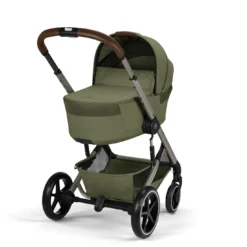 Balios S Lux & faltbare Wanne Moss Green mit Rahmen in Taupe 26