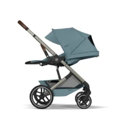 Balios S Lux & faltbare Wanne Stormy Blue mit Rahmen in Taupe 26