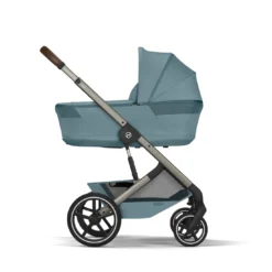 Balios S Lux & faltbare Wanne Stormy Blue mit Rahmen in Taupe 26