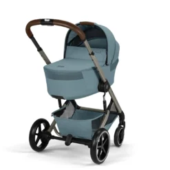 Balios S Lux & faltbare Wanne Stormy Blue mit Rahmen in Taupe 26