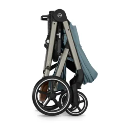 Balios S Lux & faltbare Wanne Stormy Blue mit Rahmen in Taupe 26