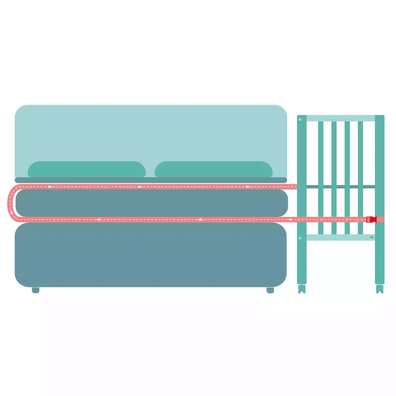 Beistellbett Cocon weiß