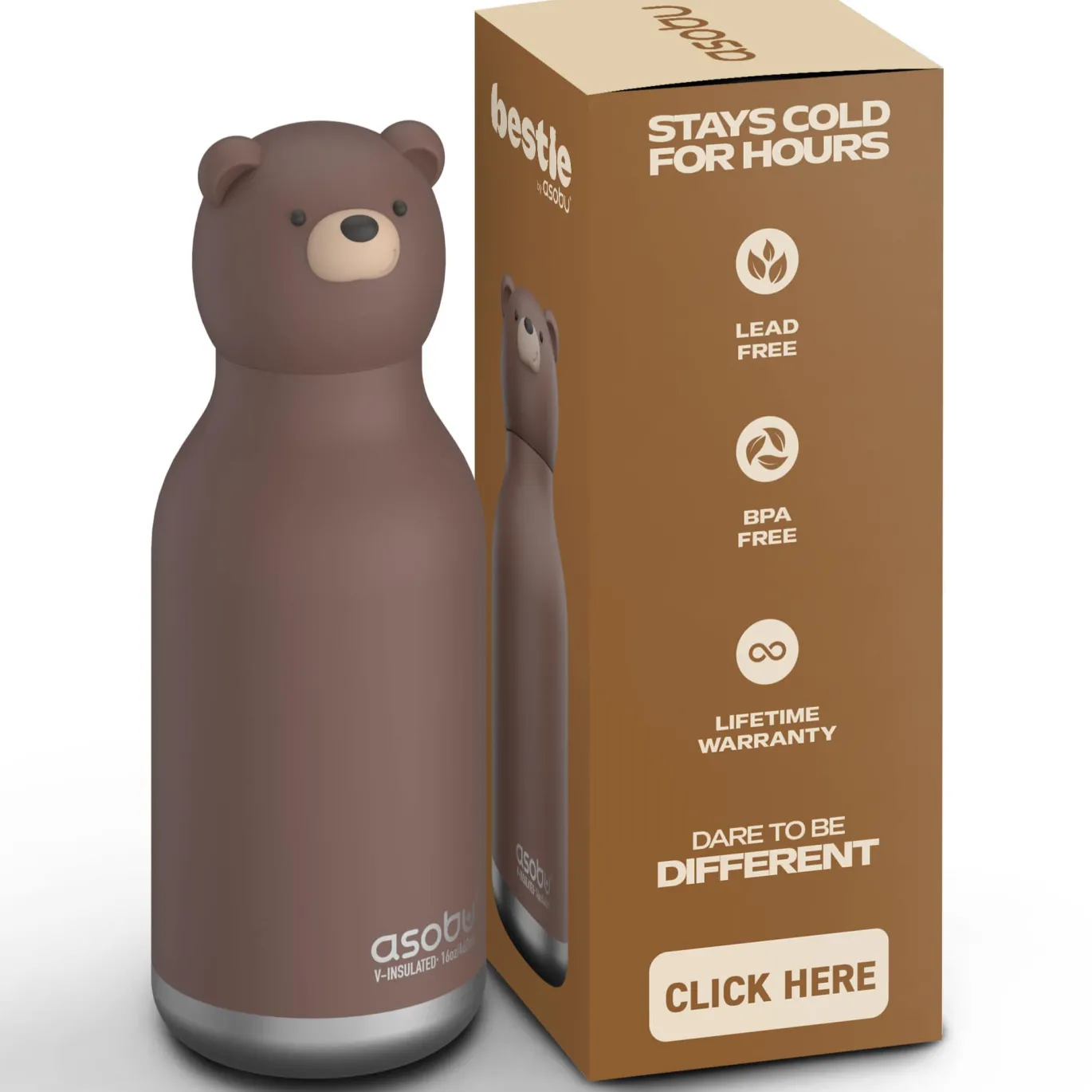 Bestie Trinkflasche Braunbär
