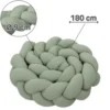 Bettschlange geflochten Jadegreen 180 cm