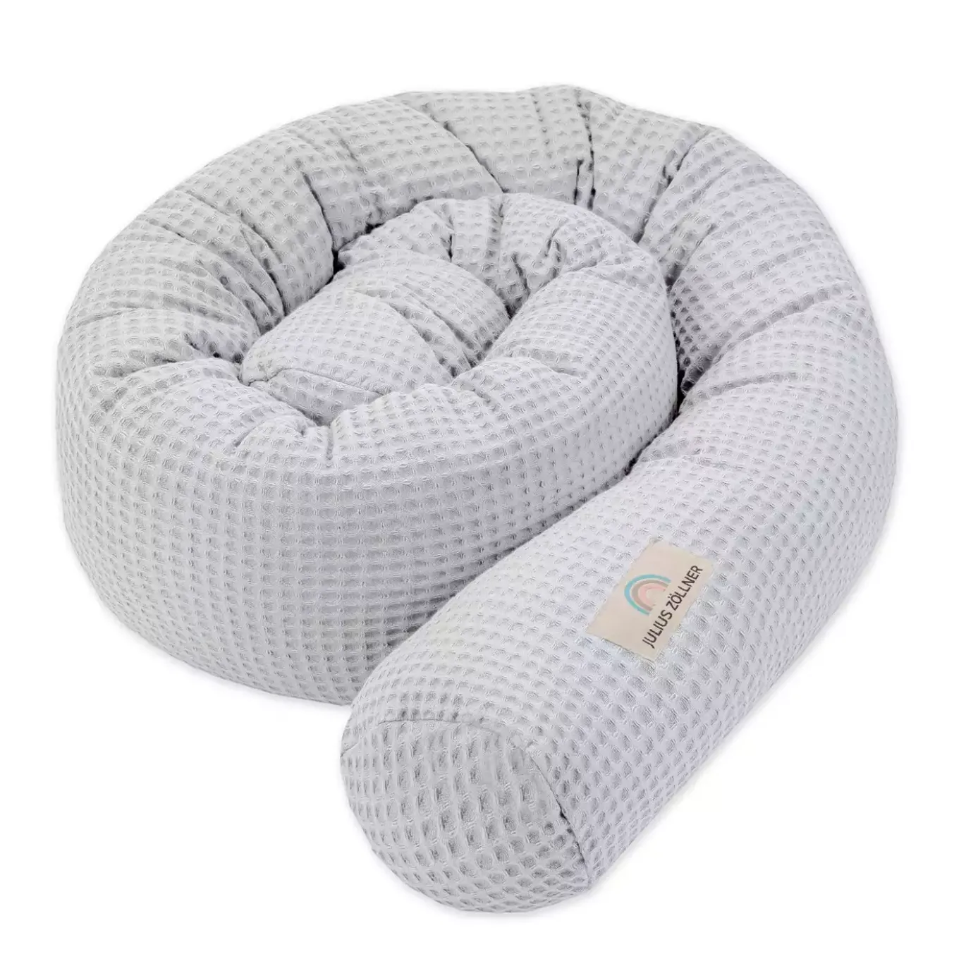 Bettschlange Waffelpiqué Light Grey