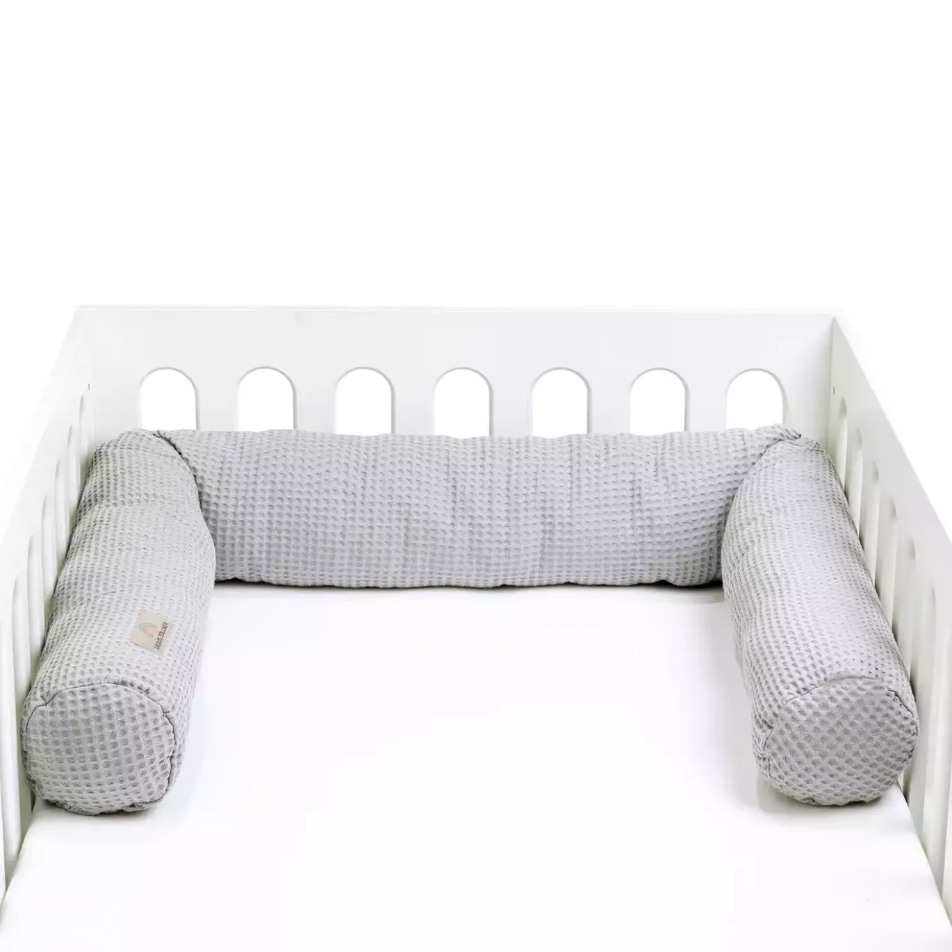 Bettschlange Waffelpiqué Light Grey