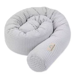 Bettschlange Waffelpiqué Light Grey