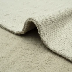Decke Grain Knit Olive Green 75 x 100 cm