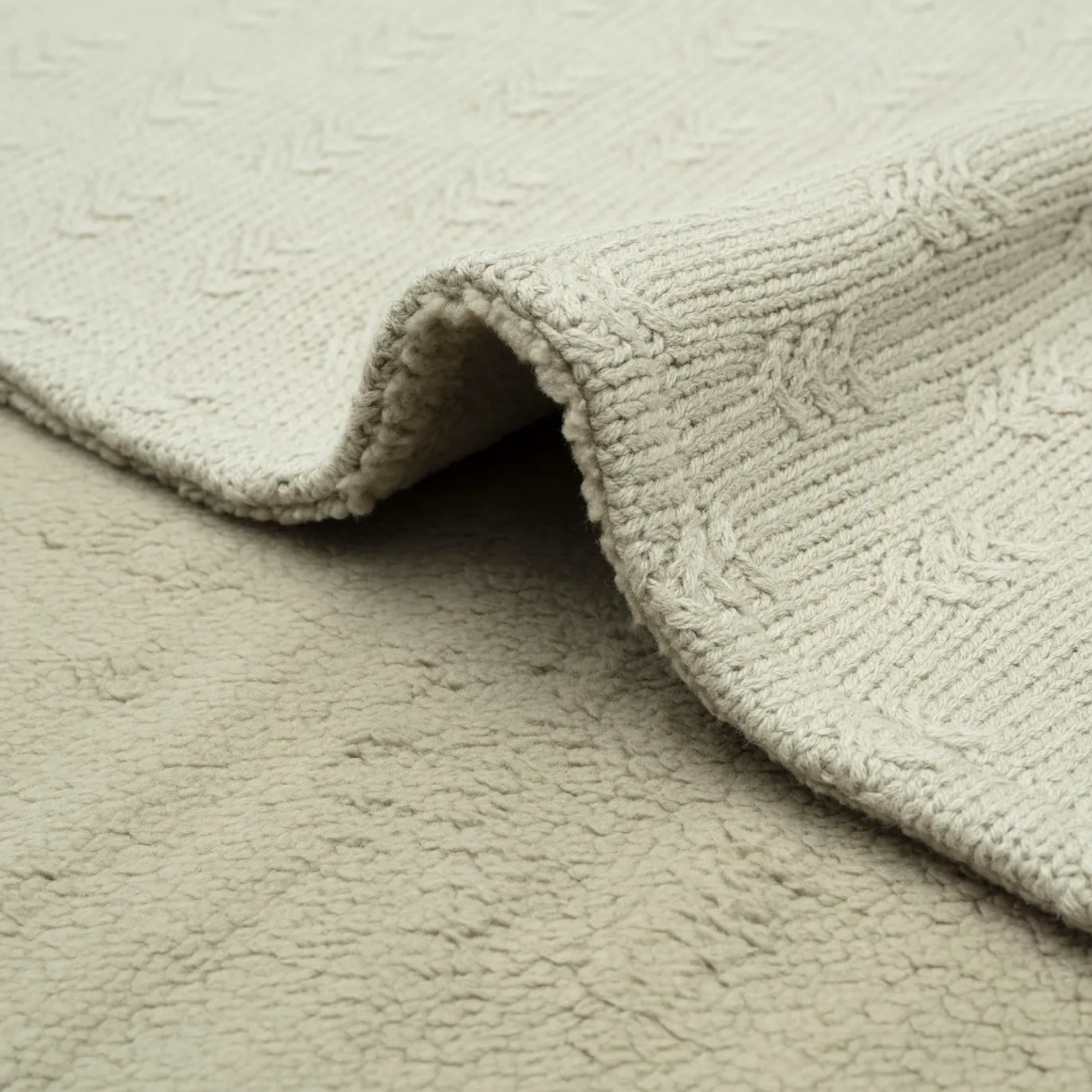 Decke Grain Knit Olive Green 75 x 100 cm