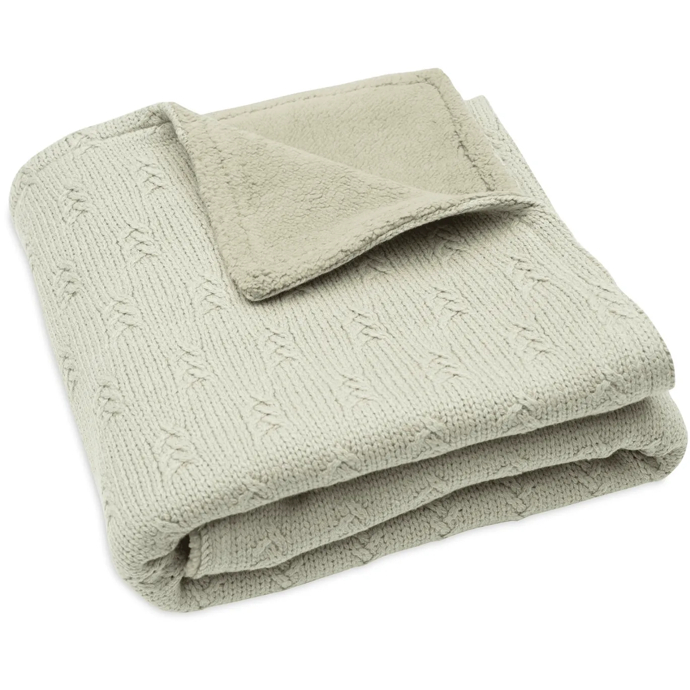 Decke Grain Knit Olive Green 75 x 100 cm