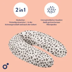 Doomoo Stillkissen BUDDY Leopard Cream 180cm