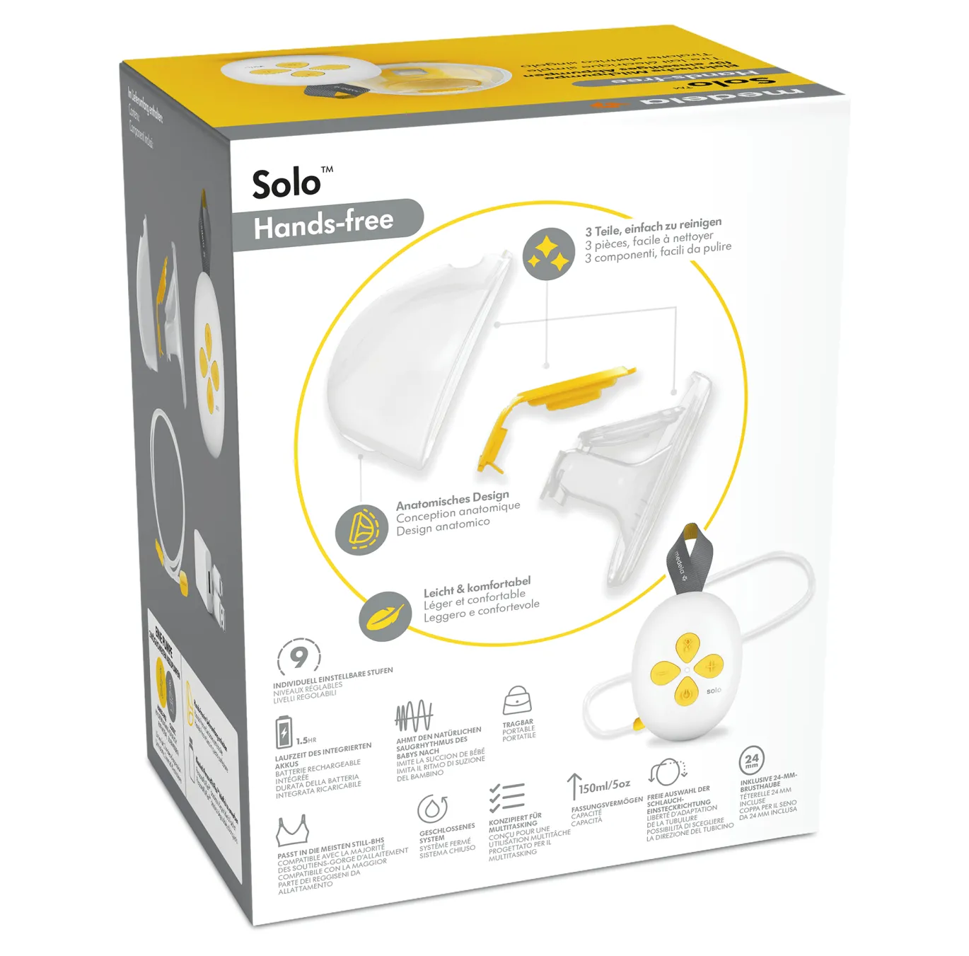 Elektrische Einzelmilchpumpe Solo Hands-free