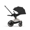 e-Priam Comfort Sepia Black mit Rahmen in Rosegold 26