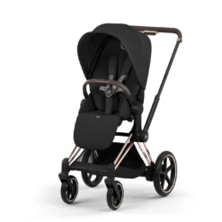 e-Priam Comfort Sepia Black mit Rahmen in Rosegold 26