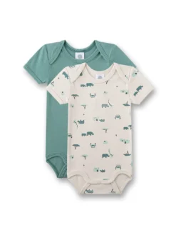 2er-Pack Kurzarmbodys Safari