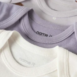 3er-Pack Langarmbody Lilac Marble
