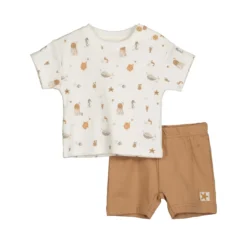 2er-Set T-Shirt und Shorts Sealife