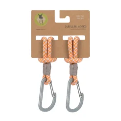 2er Set Kinderwagenhaken Beige Orange