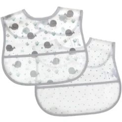 2er Set Klettlätzchen Wal