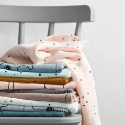 2er-Set Mulldecken Dreamy Dots Blue