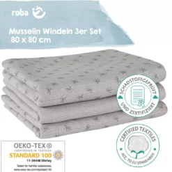 3er Set Mullwindeln