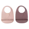 2er-Set Silikon-Lätzchen Peekaboo Elphee Puder