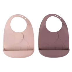 2er-Set Silikon-Lätzchen Peekaboo Elphee Puder