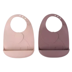 2er-Set Silikon-Lätzchen Peekaboo Elphee Puder