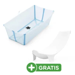 Flexi Bath® XL Transparent Ocean Blue mit hitzeempfindlichem Stöpsel